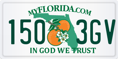 FL license plate 1503GV