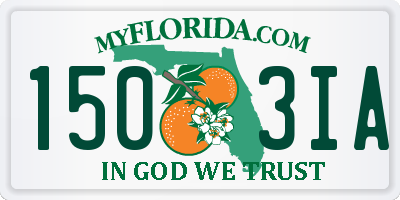 FL license plate 1503IA
