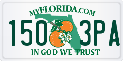 FL license plate 1503PA