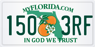 FL license plate 1503RF