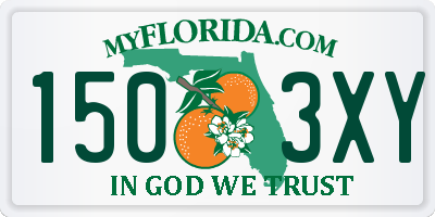 FL license plate 1503XY