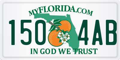 FL license plate 1504AB