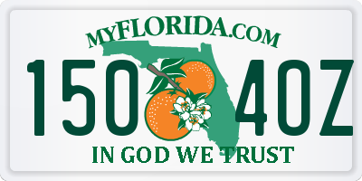 FL license plate 1504OZ