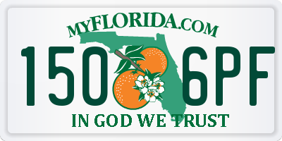 FL license plate 1506PF