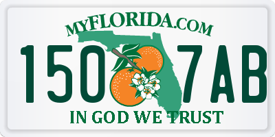 FL license plate 1507AB