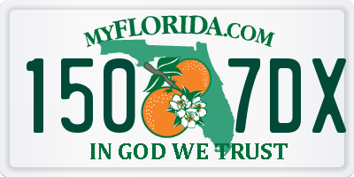 FL license plate 1507DX