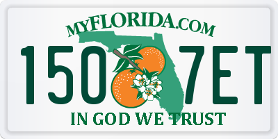 FL license plate 1507ET
