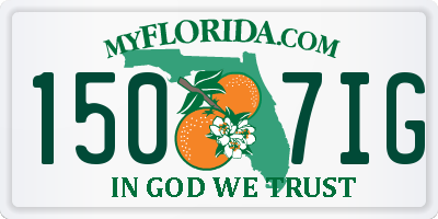 FL license plate 1507IG