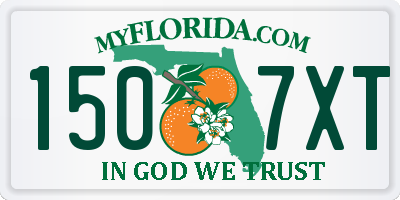 FL license plate 1507XT