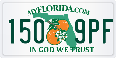 FL license plate 1509PF