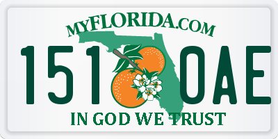 FL license plate 1510AE