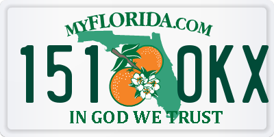 FL license plate 1510KX