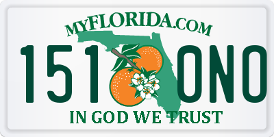 FL license plate 1510NO