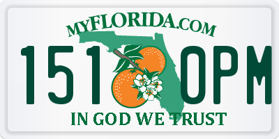 FL license plate 1510PM