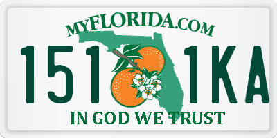 FL license plate 1511KA