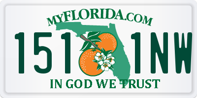 FL license plate 1511NW