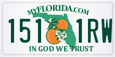 FL license plate 1511RW