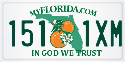 FL license plate 1511XM
