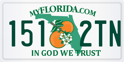 FL license plate 1512TN