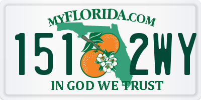 FL license plate 1512WY