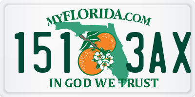FL license plate 1513AX