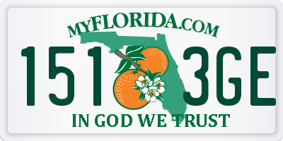 FL license plate 1513GE