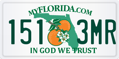 FL license plate 1513MR
