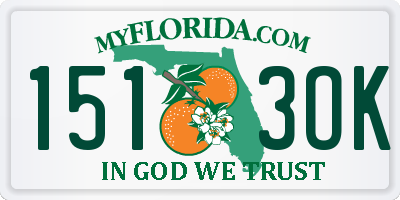 FL license plate 1513OK