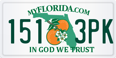 FL license plate 1513PK