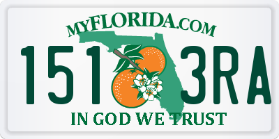 FL license plate 1513RA