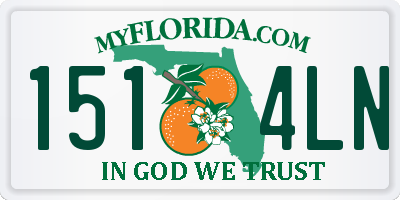 FL license plate 1514LN