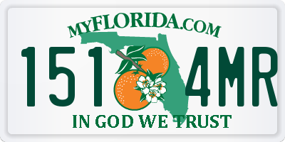 FL license plate 1514MR