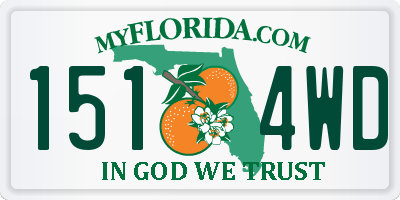 FL license plate 1514WD