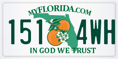 FL license plate 1514WH