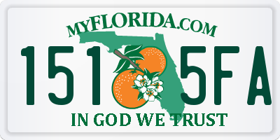 FL license plate 1515FA