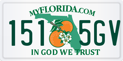 FL license plate 1515GV