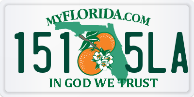FL license plate 1515LA