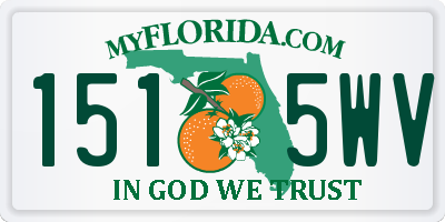 FL license plate 1515WV