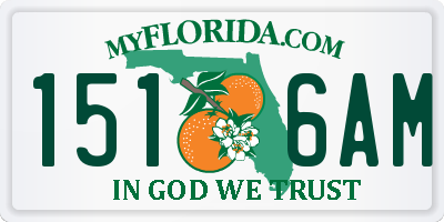 FL license plate 1516AM