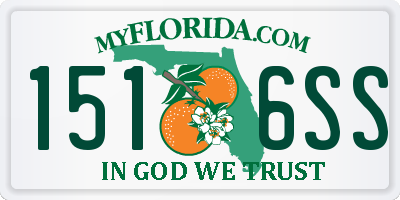 FL license plate 1516SS