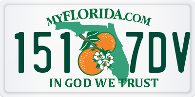 FL license plate 1517DV
