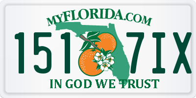 FL license plate 1517IX