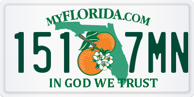 FL license plate 1517MN