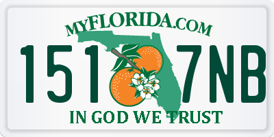 FL license plate 1517NB