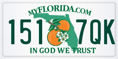 FL license plate 1517QK