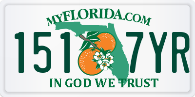 FL license plate 1517YR