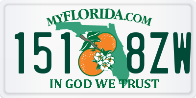 FL license plate 1518ZW