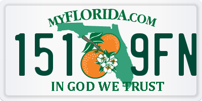 FL license plate 1519FN
