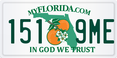 FL license plate 1519ME