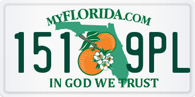 FL license plate 1519PL